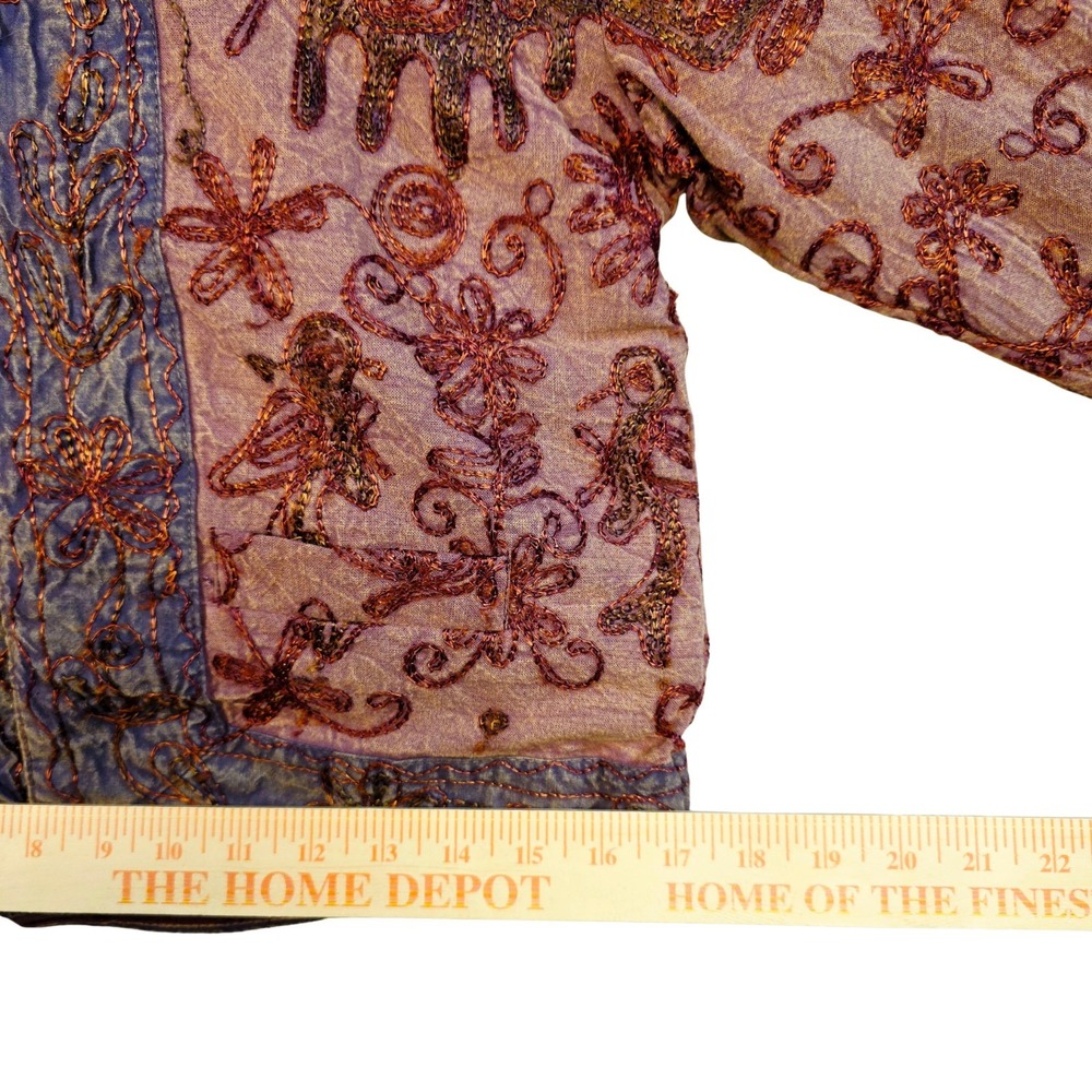 Patchwork Jacket Women's Sm Quilted Boho Cotton K… - image 7